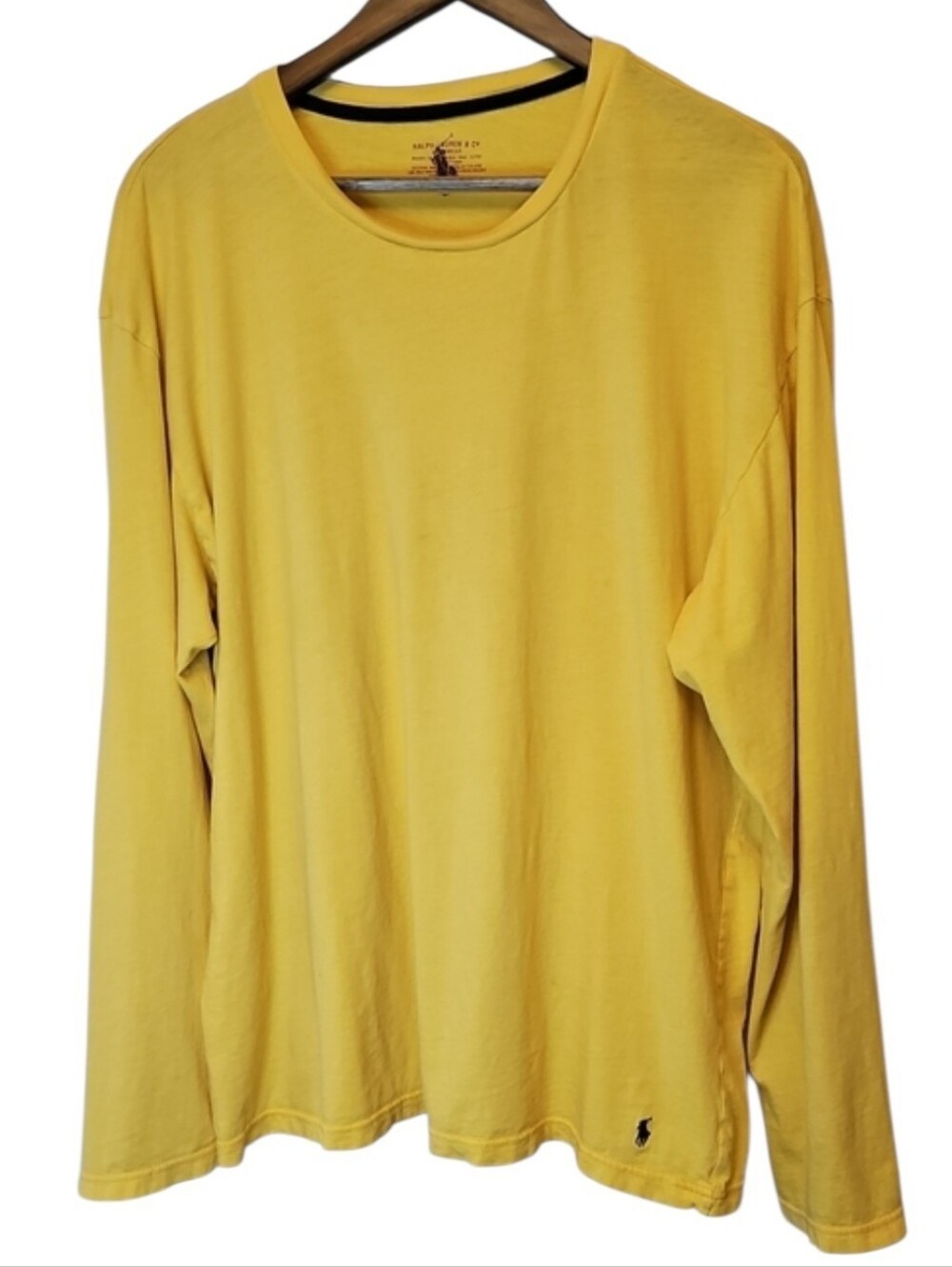 Ralph Lauren & Co Men’s Yellow Long-Sleeve Crew Lounge Tee XL
